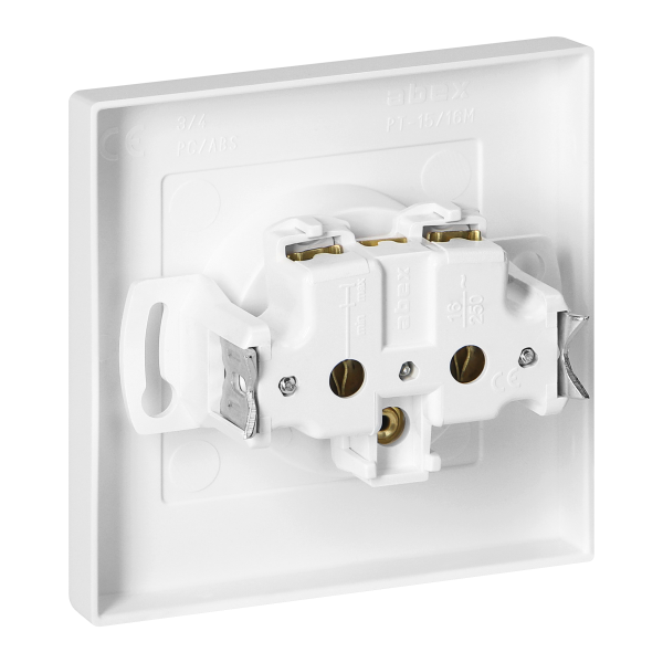 Gniazdo pojedyncze p/t 2P+Z Malta, 16A, 250V, PT-16M, biały Gniazdo pojedyncze p/t 2P+Z Malta, 16A, 250V, PT-16M, biały