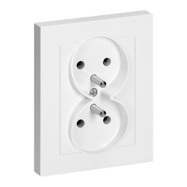 Gniazdo podwójne p/t 2x2P+Z Malta, 16A, 250V, PT-6M, biały Gniazdo podwójne p/t 2x2P+Z Malta, 16A, 250V, PT-6M, biały