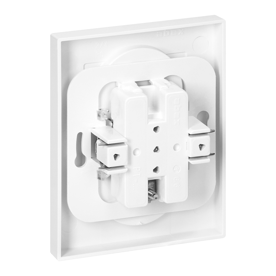 Flush-mounted double socket 2x2P+E Malta 16A, 250V, PT-6M, white