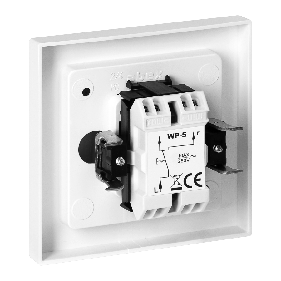 Łącznik p/t schodowy Malta, 10A, 250V, WP-5M, biały