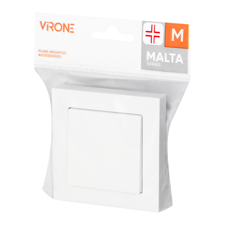 Flush-mounted four-way switch Malta 10A, 250V, WP-8M, white