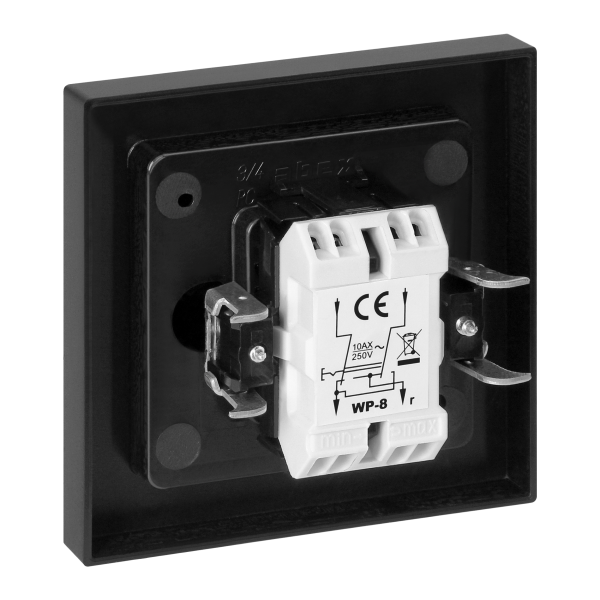 Łącznik krzyżowy p/t Malta, 10A, 250V, WP-8M, czarny mat Łącznik krzyżowy p/t Malta, 10A, 250V, WP-8M, czarny mat