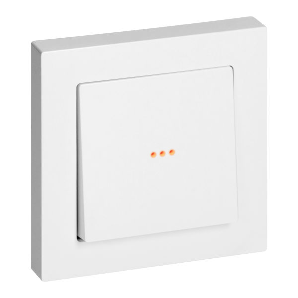 Flush-mounted single-pole switch with illumination Malta 10A, 250V, WP-1M/S, white Flush-mounted single-pole switch with illumination Malta 10A, 250V, WP-1M/S, white