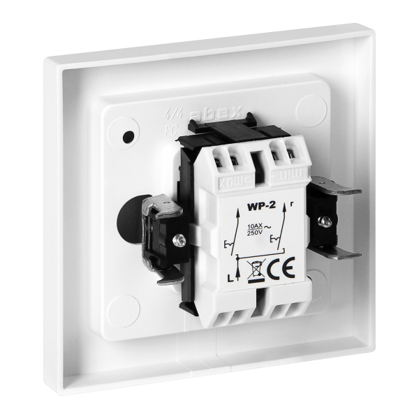 Flush-mounted two-button switch with illumination Malta 10A, 250V, WP-2M/S, white Flush-mounted two-button switch with illumination Malta 10A, 250V, WP-2M/S, white