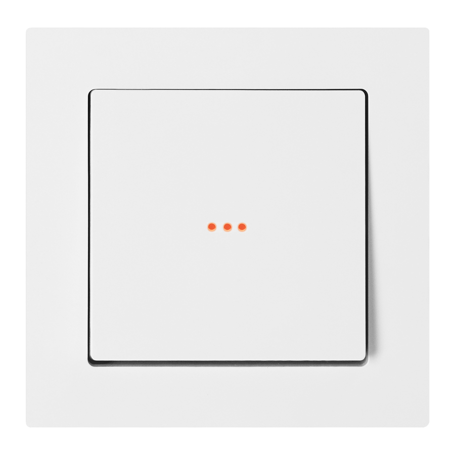 Flush-mounted three-way switch with illumination Malta 10A, 250V, WP-5M/S, white