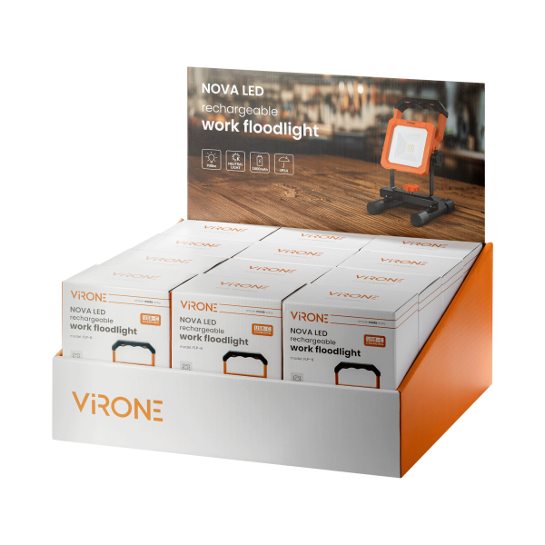 NOVA LED 9W, rechargeable work floodlight, 700lm, IP54, 4000K, 1800mAh