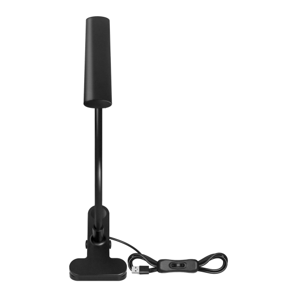 TERI II LED, lampka biurkowa z klipsem, 5W, 260lm, 4000K, czarna
