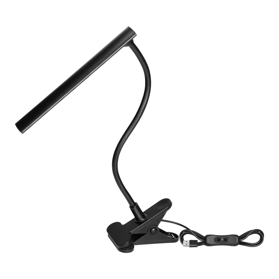 TERI II LED, desk lamp with clip, 5W, 260lm, 4000K, black