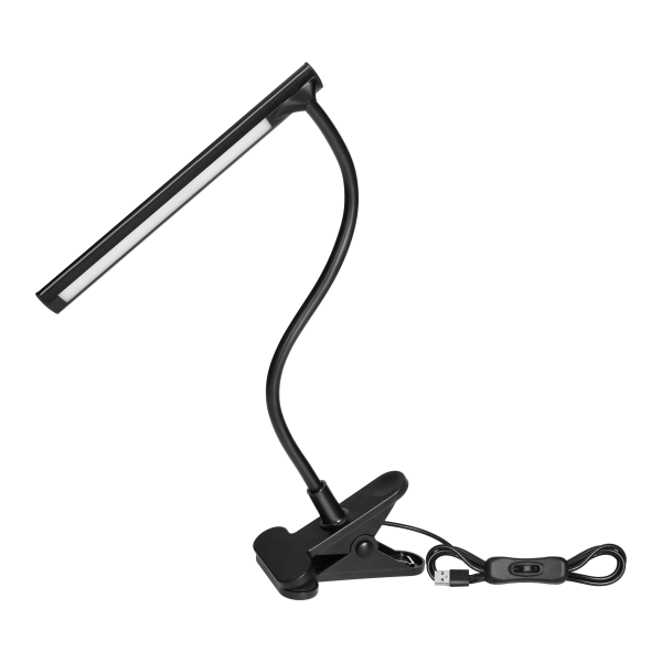 TERI II LED, lampka biurkowa z klipsem, 5W, 260lm, 4000K, czarna