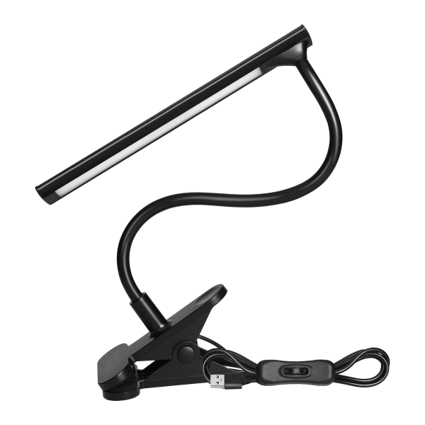 TERI II LED, lampka biurkowa z klipsem, 5W, 260lm, 4000K, czarna