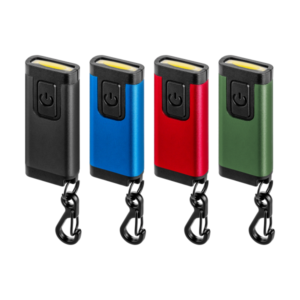 Mini latarka/brelok LED COB, 150lm, 180mAh, 5500K, kolor mix