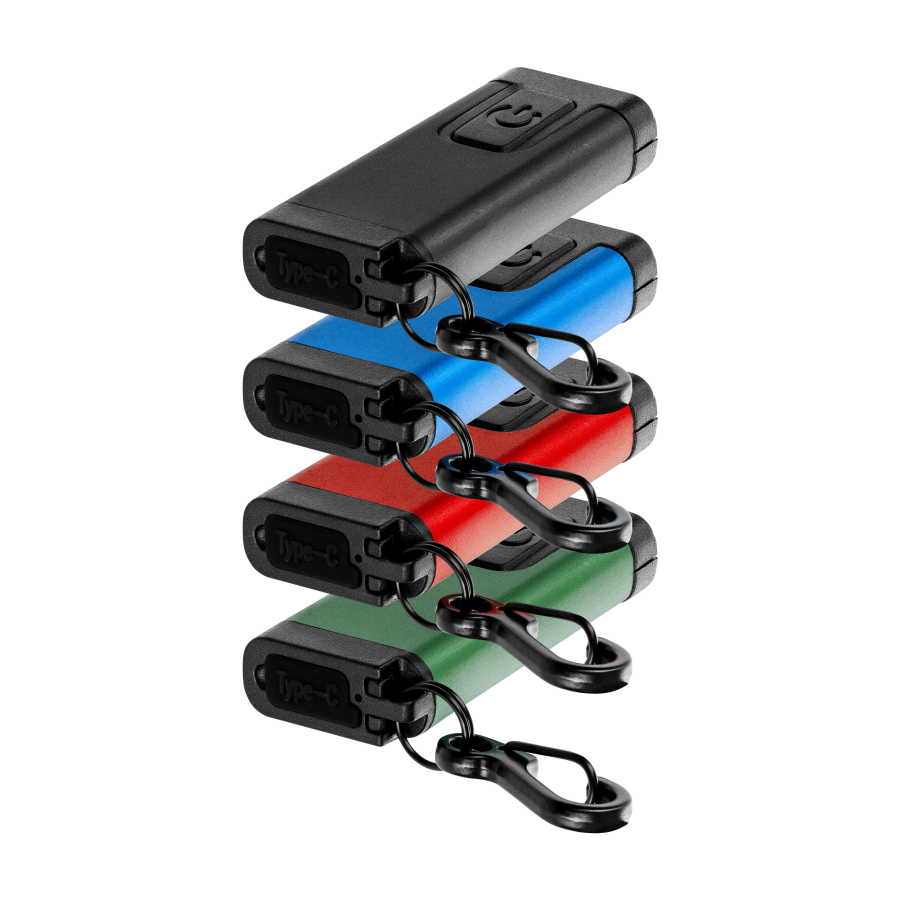 Mini latarka/brelok LED COB, 150lm, 180mAh, 5500K, kolor mix