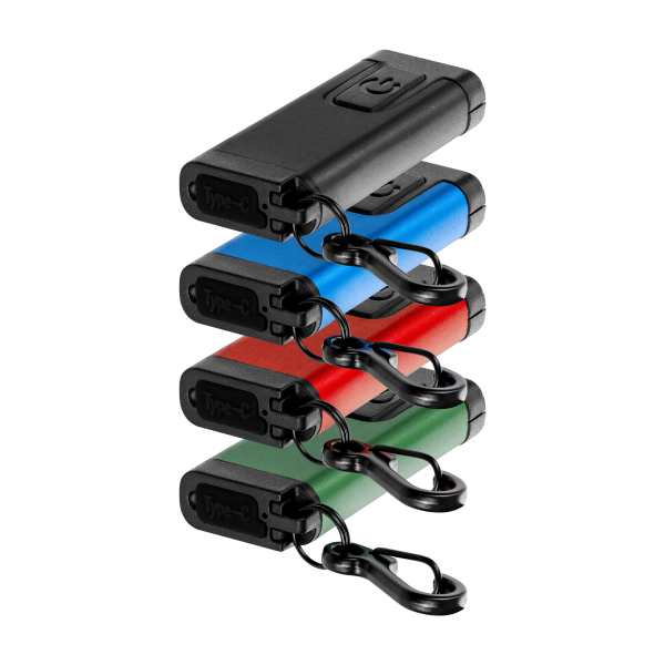 Mini latarka/brelok LED COB, 150lm, 180mAh, 5500K, kolor mix