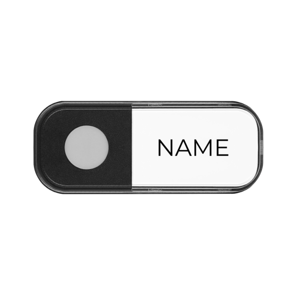 Doorbell button, battery-powered, for wireless doorbells, FUDU series, black