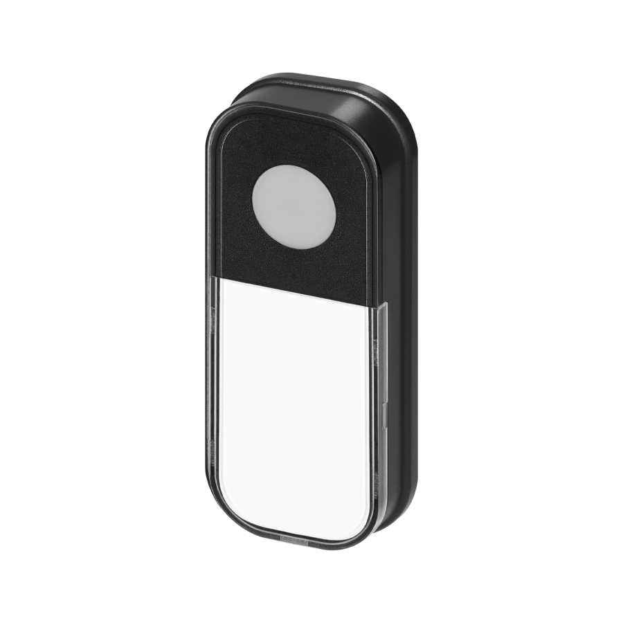 Doorbell button, battery-powered, for wireless doorbells, FUDU series, black