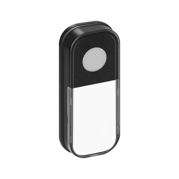 Doorbell button, battery-powered, for wireless doorbells, FUDU series, black