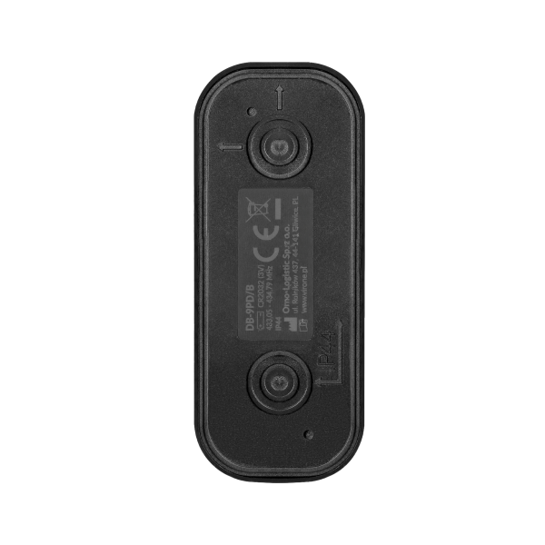 Doorbell button, battery-powered, for wireless doorbells, FUDU series, black