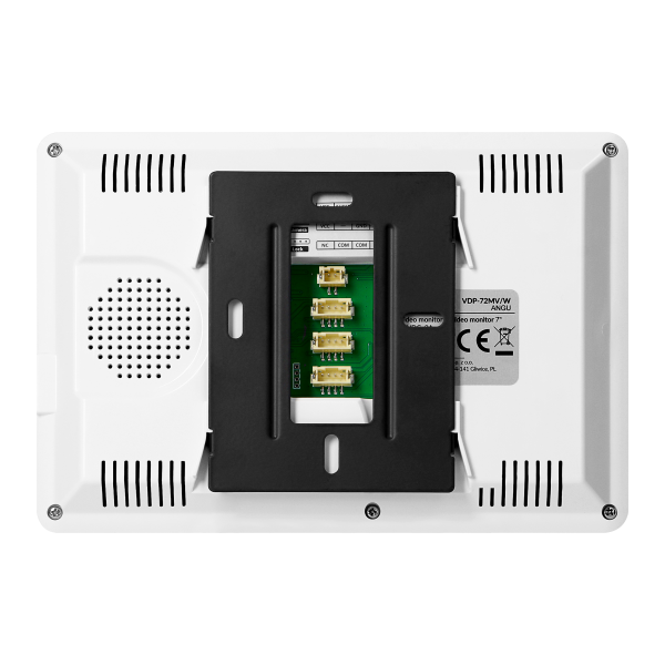 ANGU, single-family video doorphone set, 4-wires, LCD 7", touch buttons, RFID reader, white