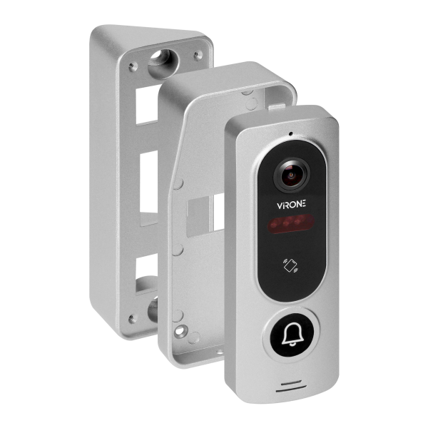 ANGU, single-family video doorphone set, 4-wires, LCD 7", touch buttons, RFID reader, white