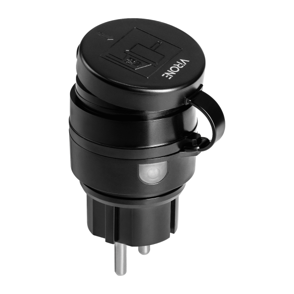 Zestaw bezprzewodowych gniazd MINI Schuko, sterowanych pilotem 2+1, 2300W, IP44