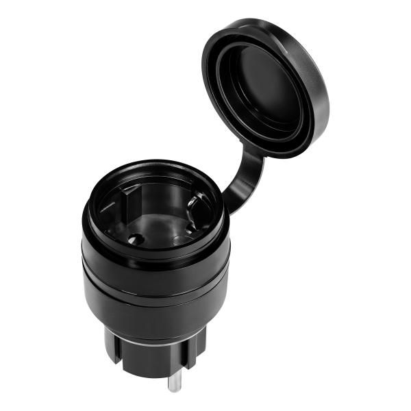 Zestaw bezprzewodowych gniazd MINI Schuko, sterowanych pilotem 2+1, 2300W, IP44