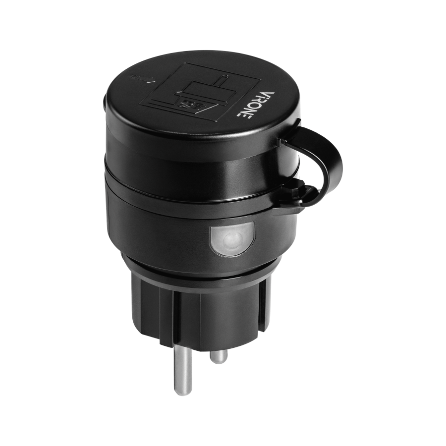 Zestaw bezprzewodowych gniazd MINI Schuko, sterowanych pilotem 2+1, 2300W, IP44