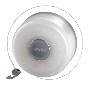 Lampka kempingowa z girlandą, 80/200lm, 2000mAh, 3000K, 8m