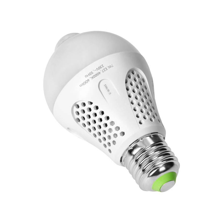 NAMIB LED bulb with PIR 7W A60, 600lm, 4000K