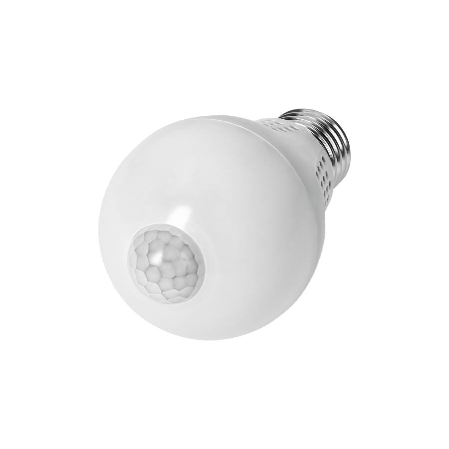 NAMIB LED PIR 7W A60, żarówka z PIR 7W, 600lm, 4000K