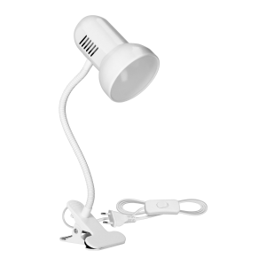GANSO, desk lamp with clip, flex, 15W, E27, white
