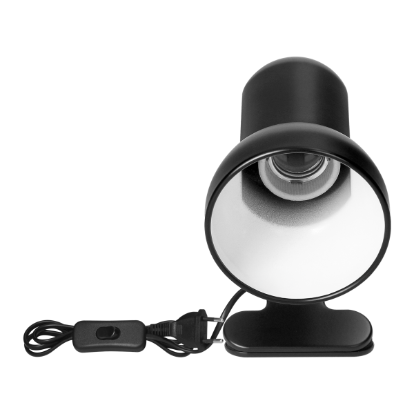 CANARD, lampka biurkowa z metalowym klipsem, 15W, E27, czarna