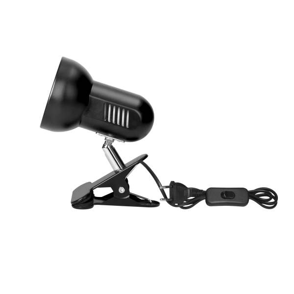 CANARD, lampka biurkowa z metalowym klipsem, 15W, E27, czarna