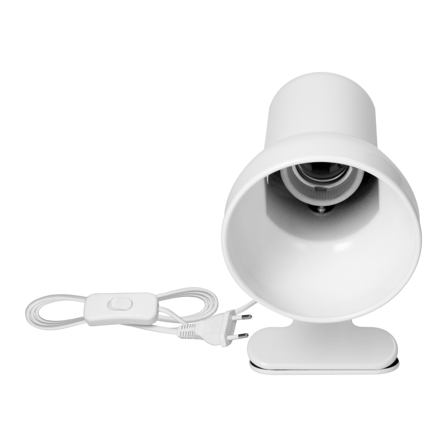 CANARD, desk lamp with metal clip, 15W, E27, white