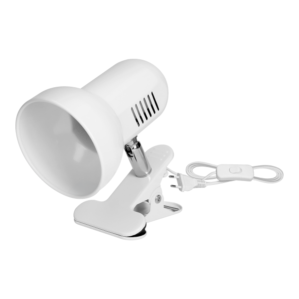 CANARD, desk lamp with metal clip, 15W, E27, white