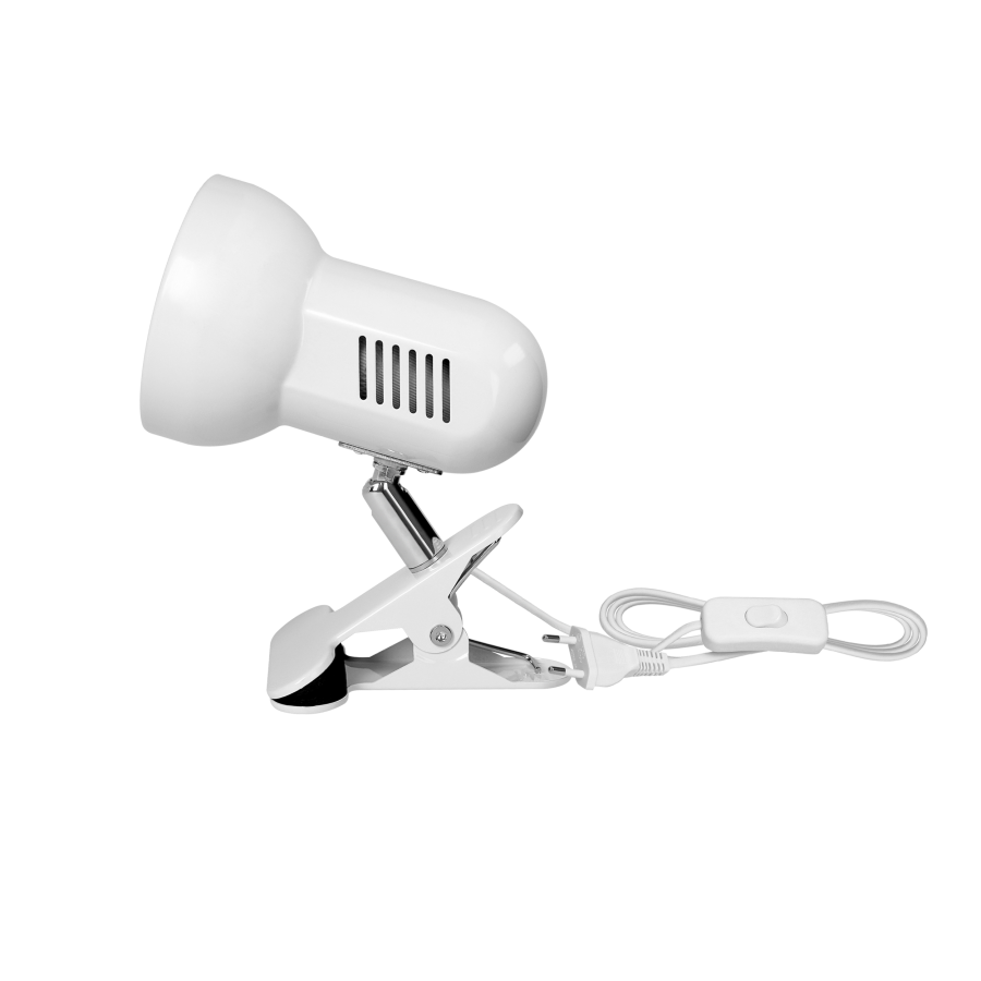 CANARD, desk lamp with metal clip, 15W, E27, white