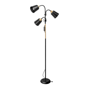 GRACE 3P, potrójna lampa podłogowa, 3xE27, max. 3x18W, 192 cm, czarna
