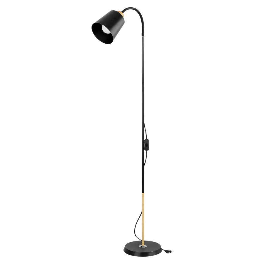 GRACE 1P, lampa podłogowa, E27, max. 18W, 160 cm, czarna