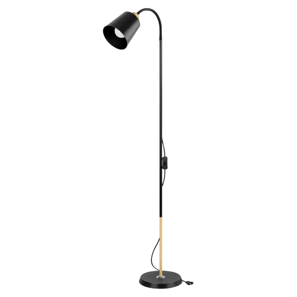 GRACE 1P, floor lamp, E27, max. 18W, 160 cm, black