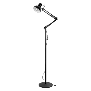 LUWES II, lampa podłogowa, E27, max. 18W, 182 cm, czarna
