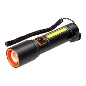Latarka LED, 270/105lm, 1200mAh, przecinak do pasów, młotek bezpieczeństwa