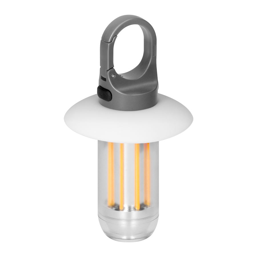 LED Camping light, 200lm+120lm, 500mAh, 2000K/6000K, carabiner, protective cap