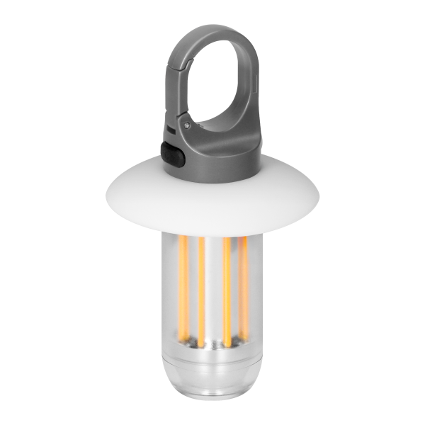 LED Camping light, 200lm+120lm, 500mAh, 2000K/6000K, carabiner, protective cap