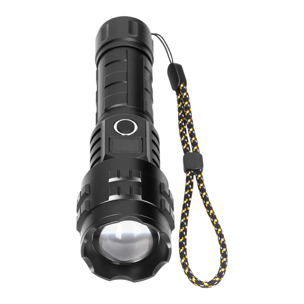 LED flashlight 15W, 1200lm, 3000mAh, zoom function, digital battery indicator
