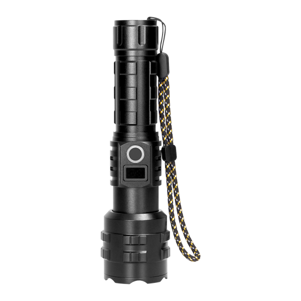 LED flashlight 15W, 1200lm, 3000mAh, zoom function, digital battery indicator