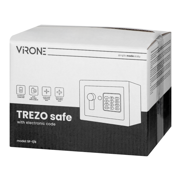 TREZO safe with electronic code, small