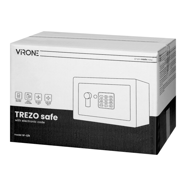 Sejf z kodem elektronicznym TREZO, średni