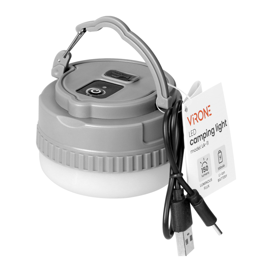 Lampka kempingowa LED, 150 lm, 500 mAh, 3000 K
