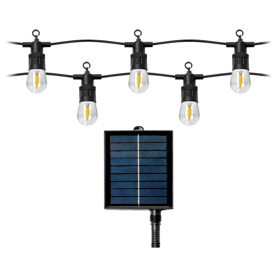 Solar lighting garland 10 m, 10 x LED Flame