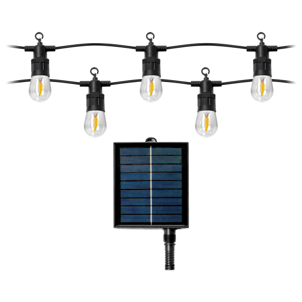 Solar lighting garland 10 m, 10 x LED Flame