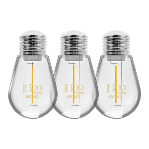 Set of 3 LED bulbs 1 W, 230 V, E27, 3000 K